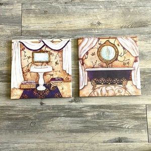 2 Piece Wrapped Canvas Wall Decor